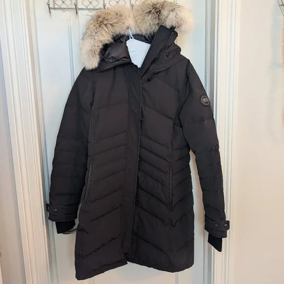 Canada Goose Lorette Hooded Parka Women's Large, Black - Picture 1 of 10